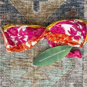 FARM Rio Pink and Orange Floral Bikini Top & Bottom